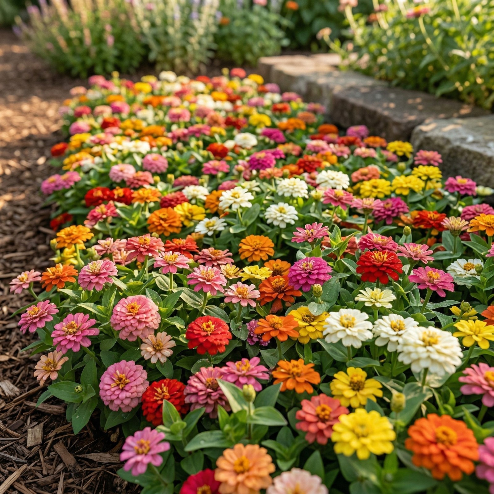 Zinnia THUMBELINA MIX DWARF Butterflies Hummingbirds AAS WINNER NonGMO 200 Seeds