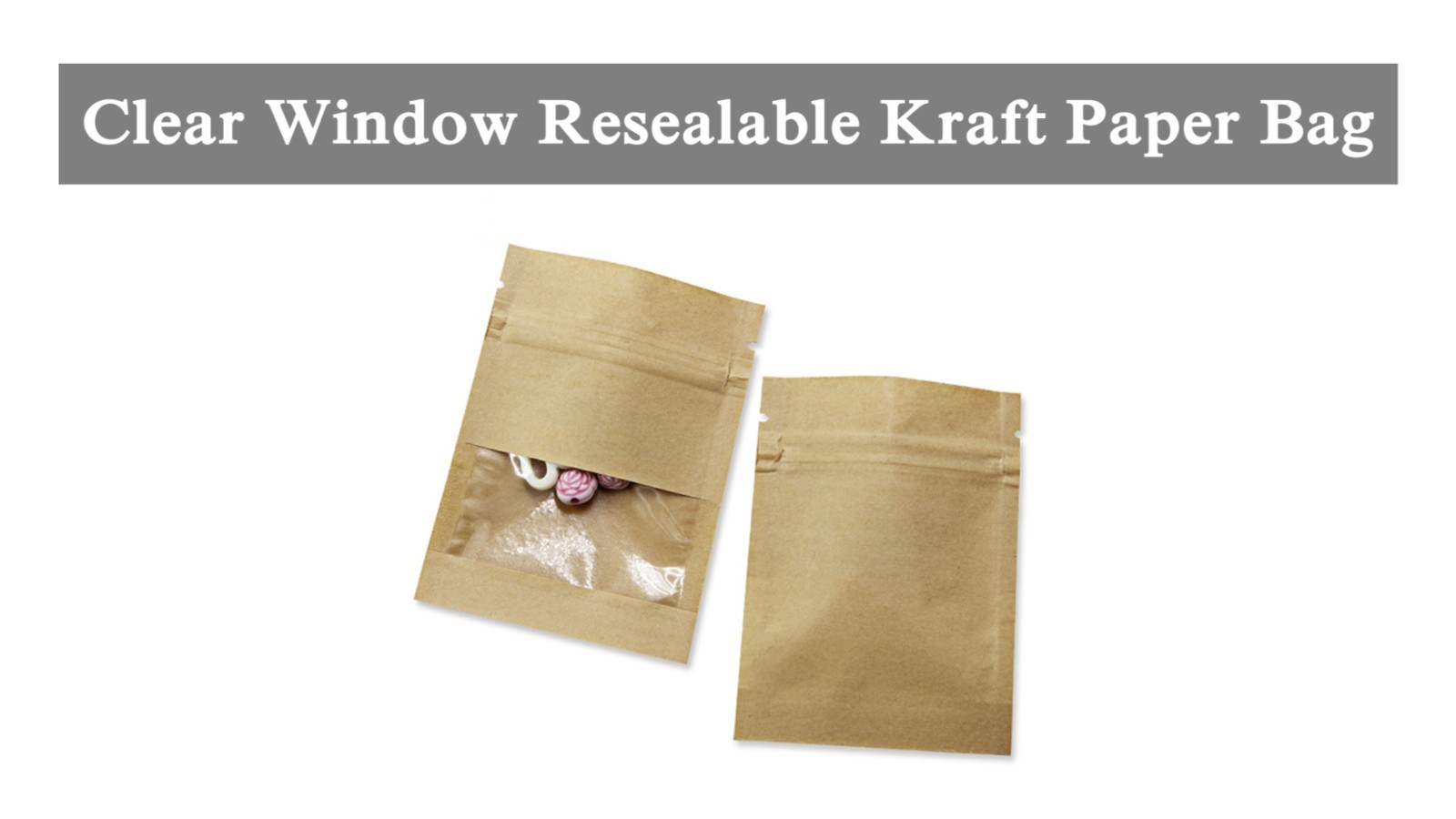 100 Clear Window Seed Packets – 2.36×2.36″ Airtight Kraft Envelopes, Resealable