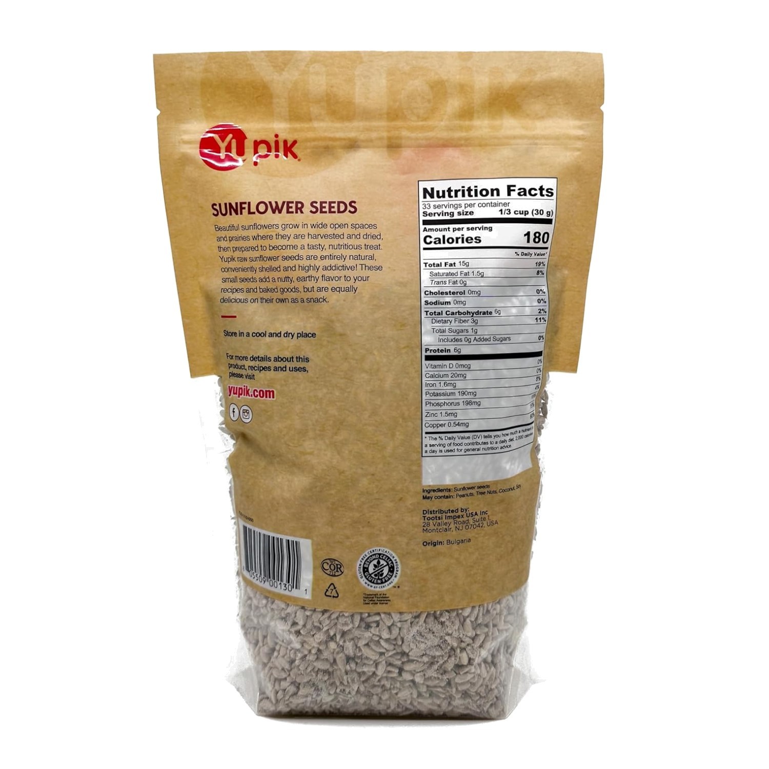 Crunchy Raw Sunflower Snacks, 2.2 lb