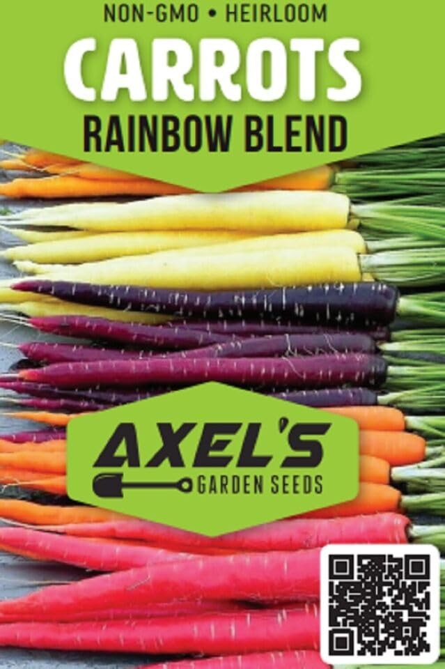 Heirloom Rainbow Carrot Seeds for Planting – 750 Non-GMO Seeds, 2 Packets