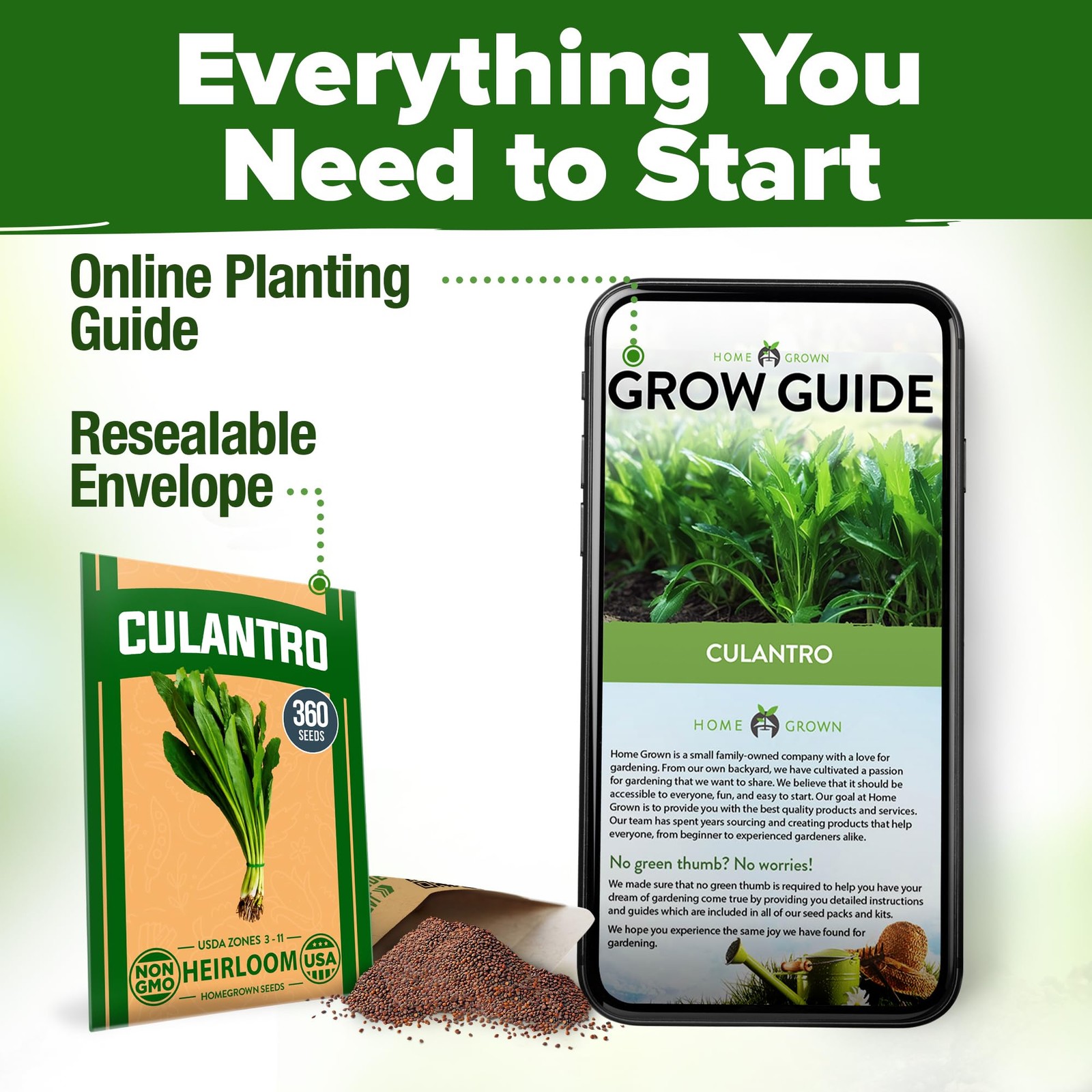 Non GMO Culantro Seeds 360 Herb Seeds for Planting Non-GMO Heirloom Variety, …