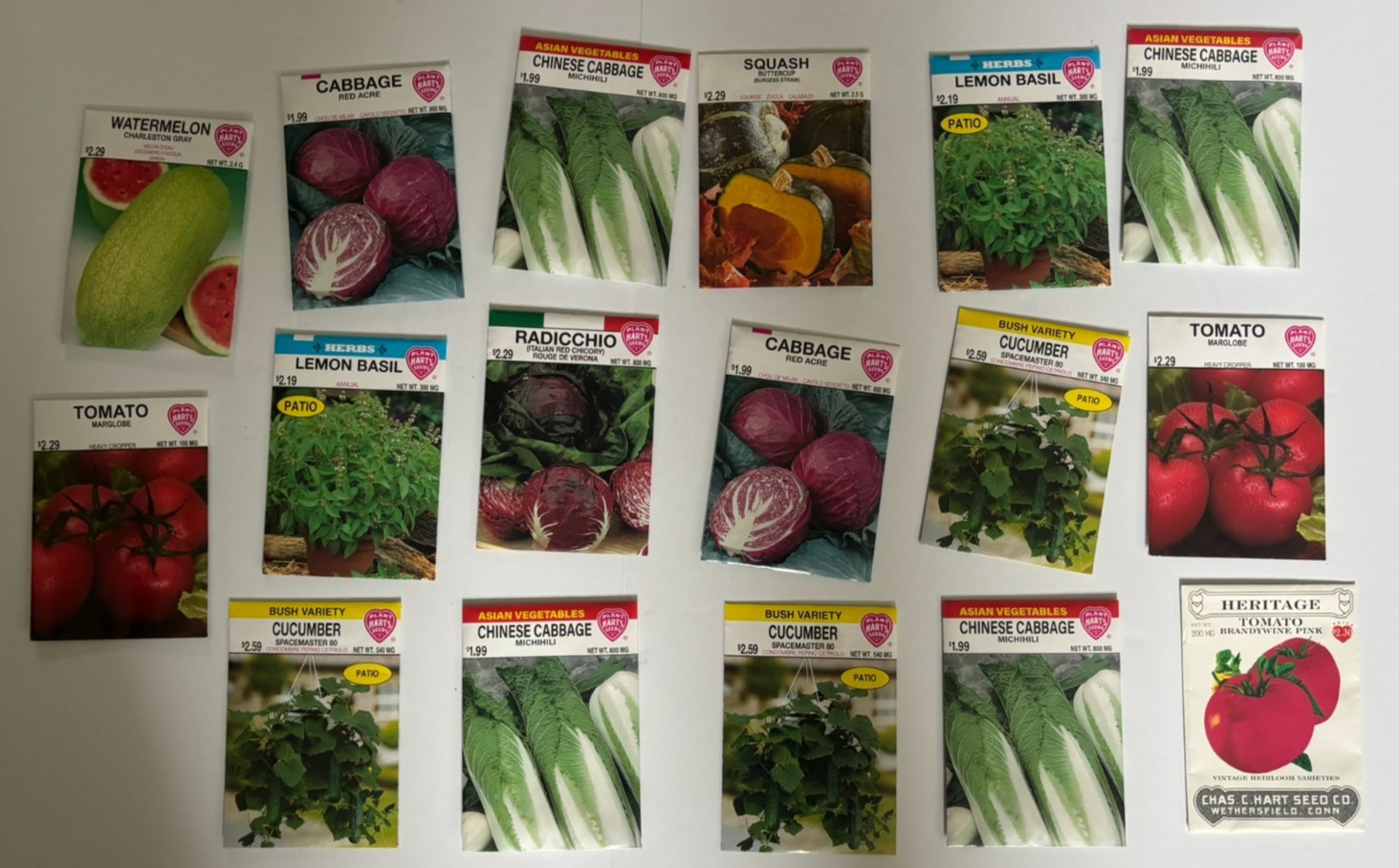 17 Seed Packet Lot – Vegetables Heritage Packets Plant Harts Seeds Exp 2025 #3