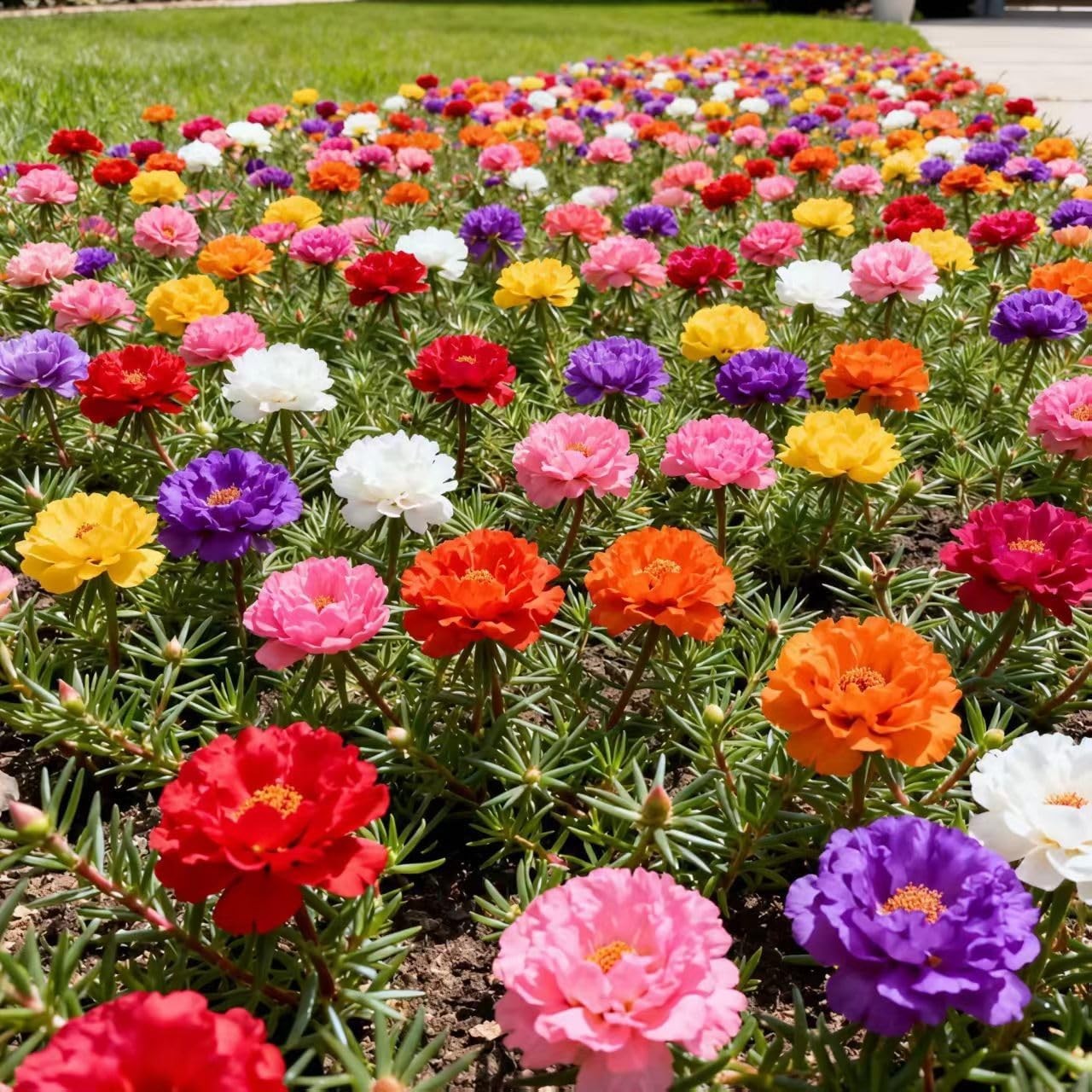 20,000+ Moss Rose Seeds (Portulaca Grandiflora) – Mixed Color Perennial Ground