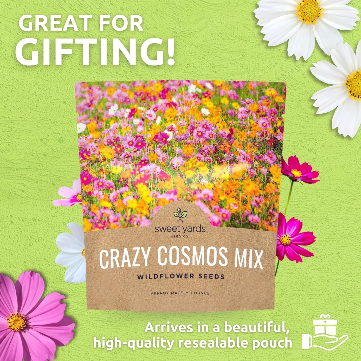 Gardening Must-Have: Cosmos Seeds Wildflower Mixture – 5,000 Varied Colors