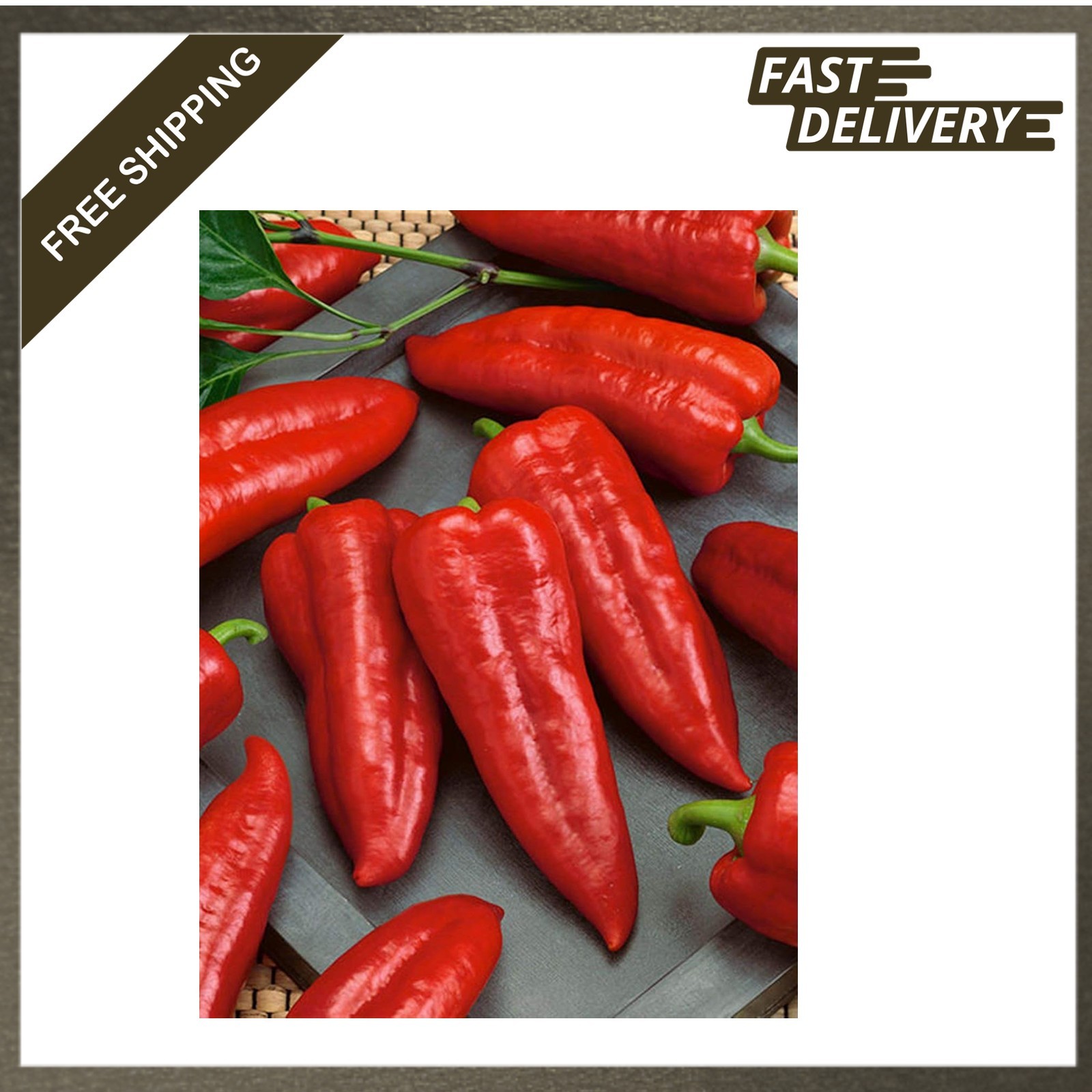 Marconi Red Pepper Seeds Italian Heirloom Vegetable Open Pollinated 75+ Seeds