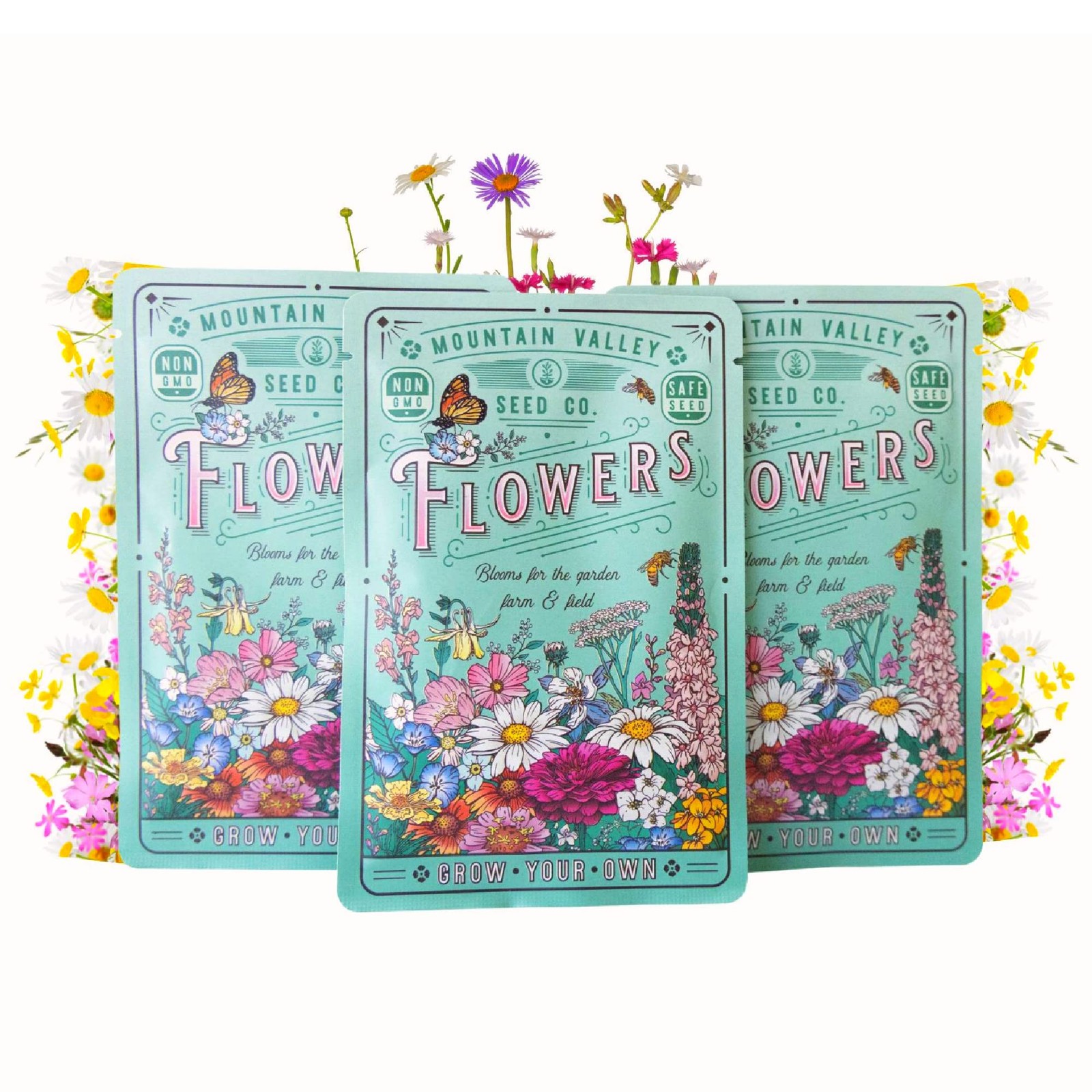 Wildflower Seeds Pollinator Collection – Includes 3 Premium Mixes Save The Be…