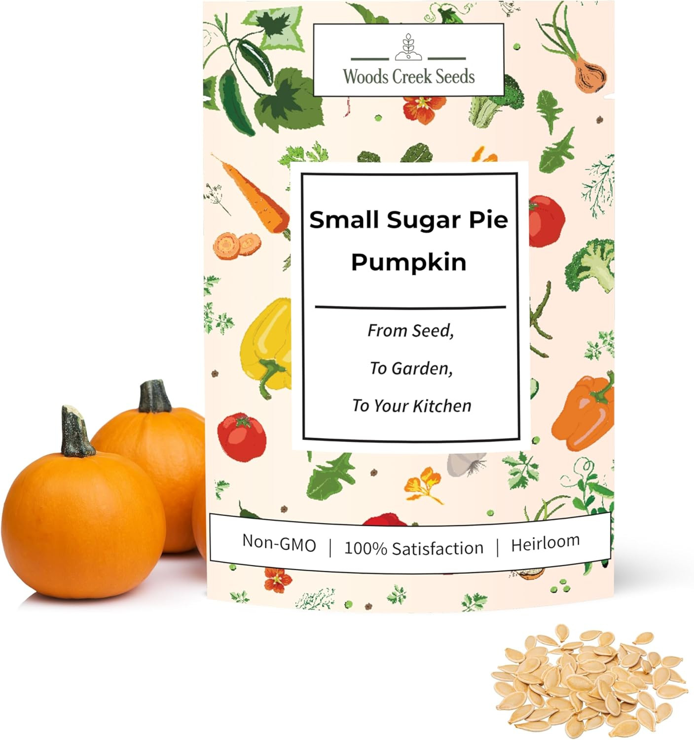 Small Sugar Pie Pumpkin Seeds for Planting – Heirloom, Non-Gmo Sugar Pumpkin See