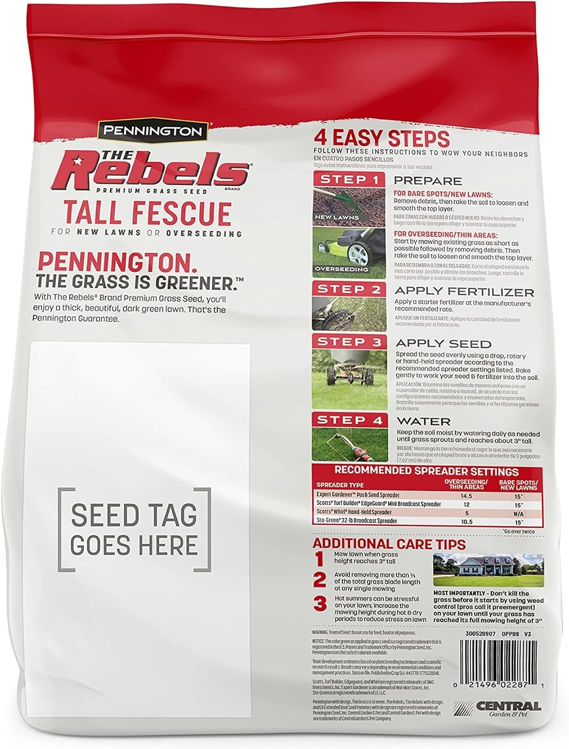 3 lb of The Rebels Tall Fescue Seeds – Perfect for Spring Lawn Revitalization