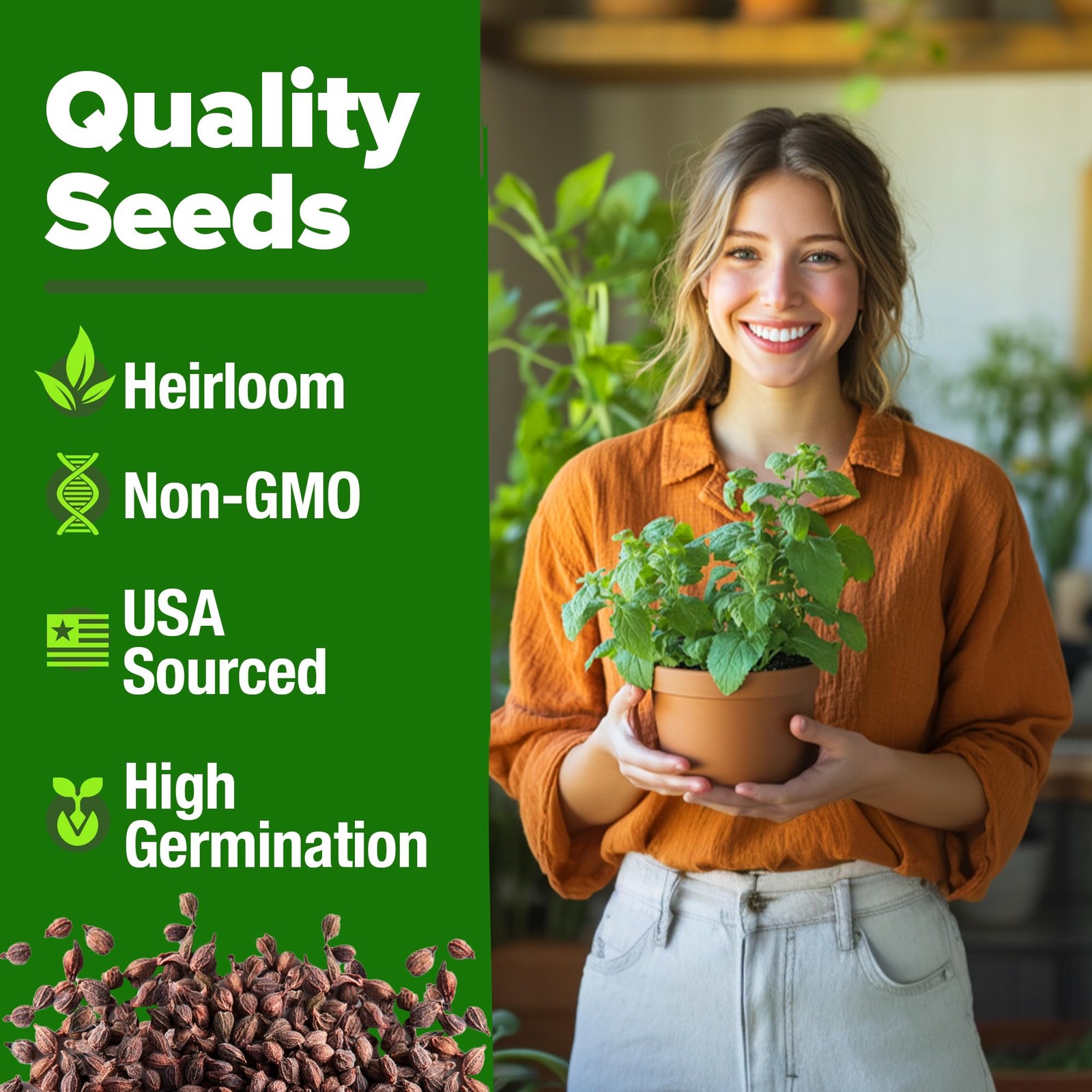Non GMO Catnip Seeds Bulk Pack Heirloom Herb 2,116 Seeds Indoor or Outdoor S…