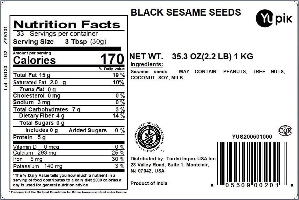 Raw Black Sesame Seeds 2.2 lb – Gluten-Free & Kosher