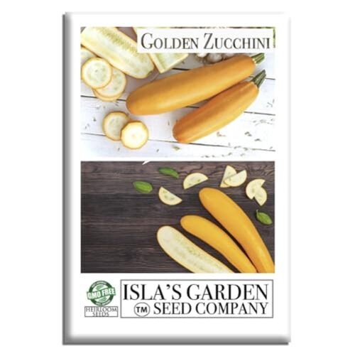 Golden Zucchini Summer Squash Seeds (Cucurbita Pepo) – 50+ Heirloom Non-GMO