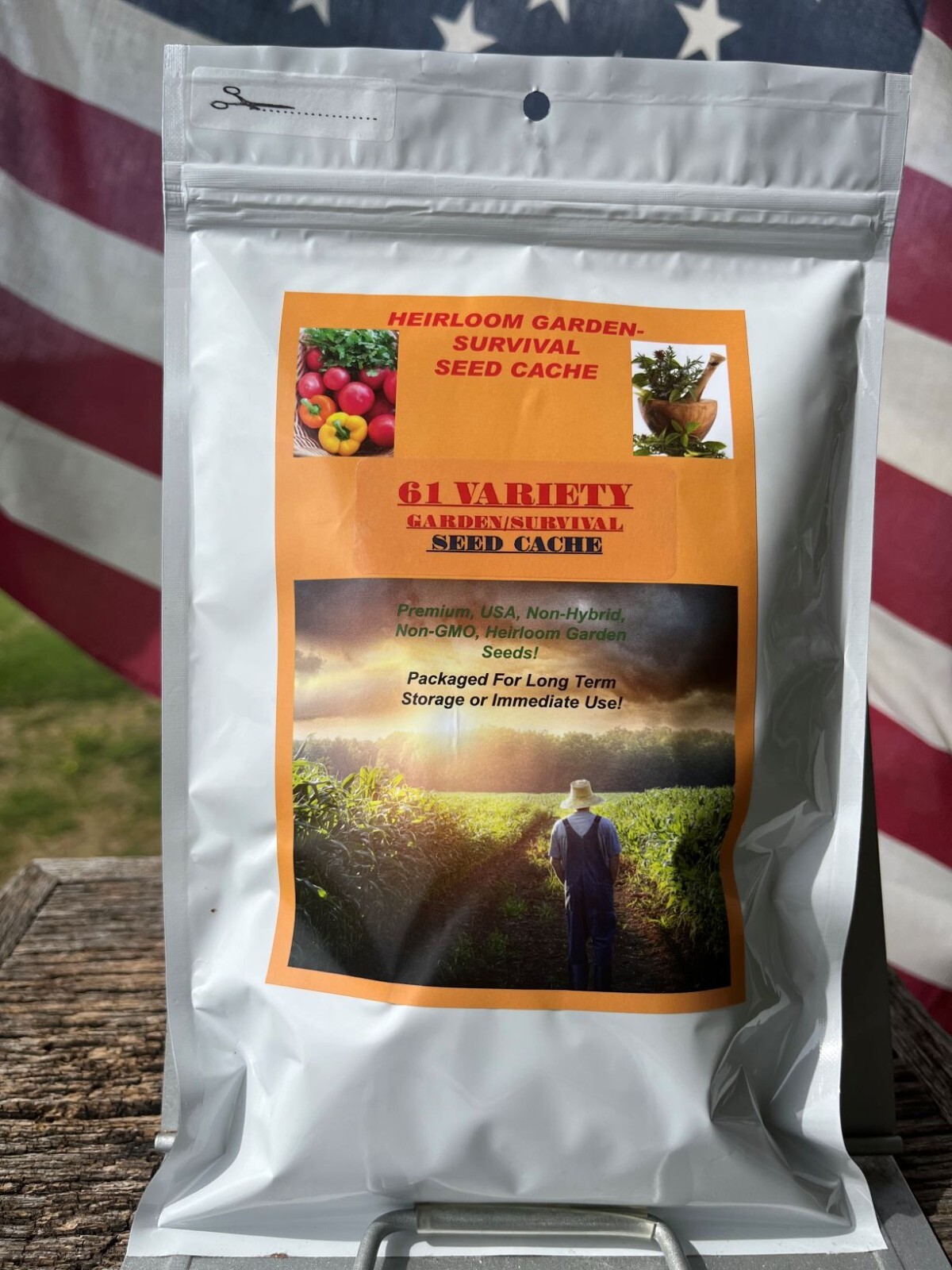 24,000 Seeds 61 Heirloom Varieties! Non – Gmo Survival/ Garden Seed Cache