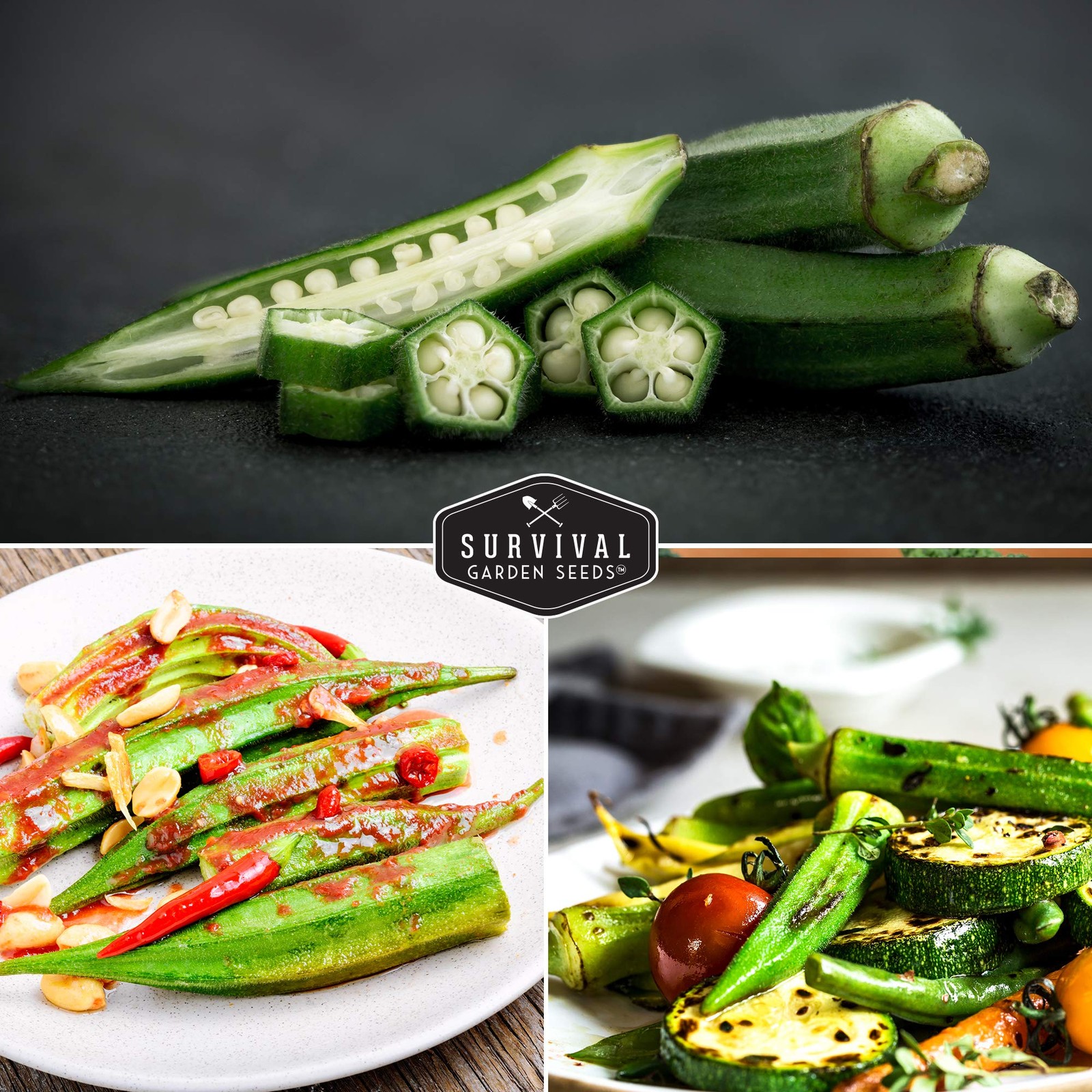 Emerald Okra Seeds for Planting Heirloom Southern Variety with Long Tender P…