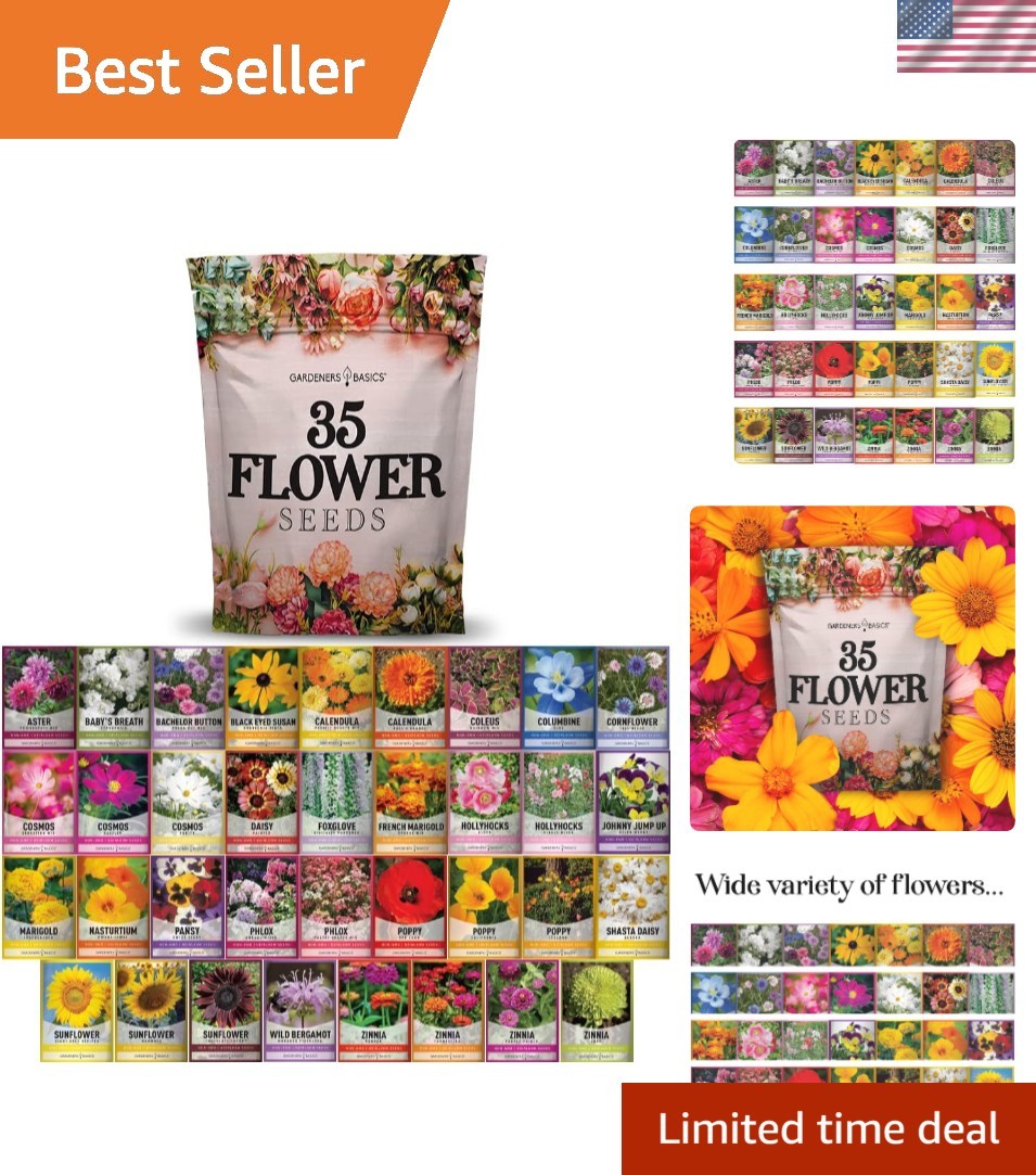 Flower Seeds Packets for Planting 35 Individual Varieties Perennial, Annual, …