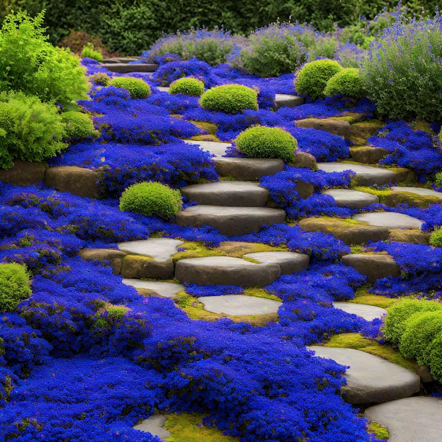 20000+ Magic Blue Creeping Thyme Seeds for Planting Ground Cover Plants Heirl…