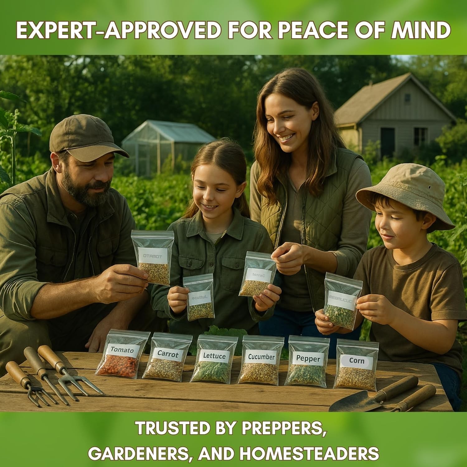Vegetable Seed Pack – 125 Heirloom Varieties, Non-GMO, 25- Viability