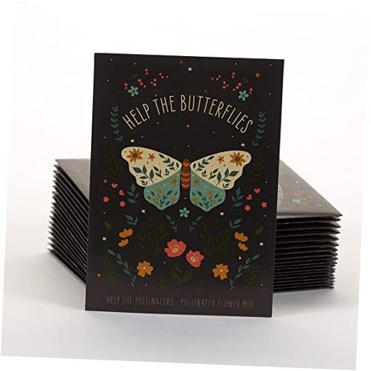 Bentley Pollinator Wildflower Mix, 25 Non-GMO Non-Coated Help the Butterflies