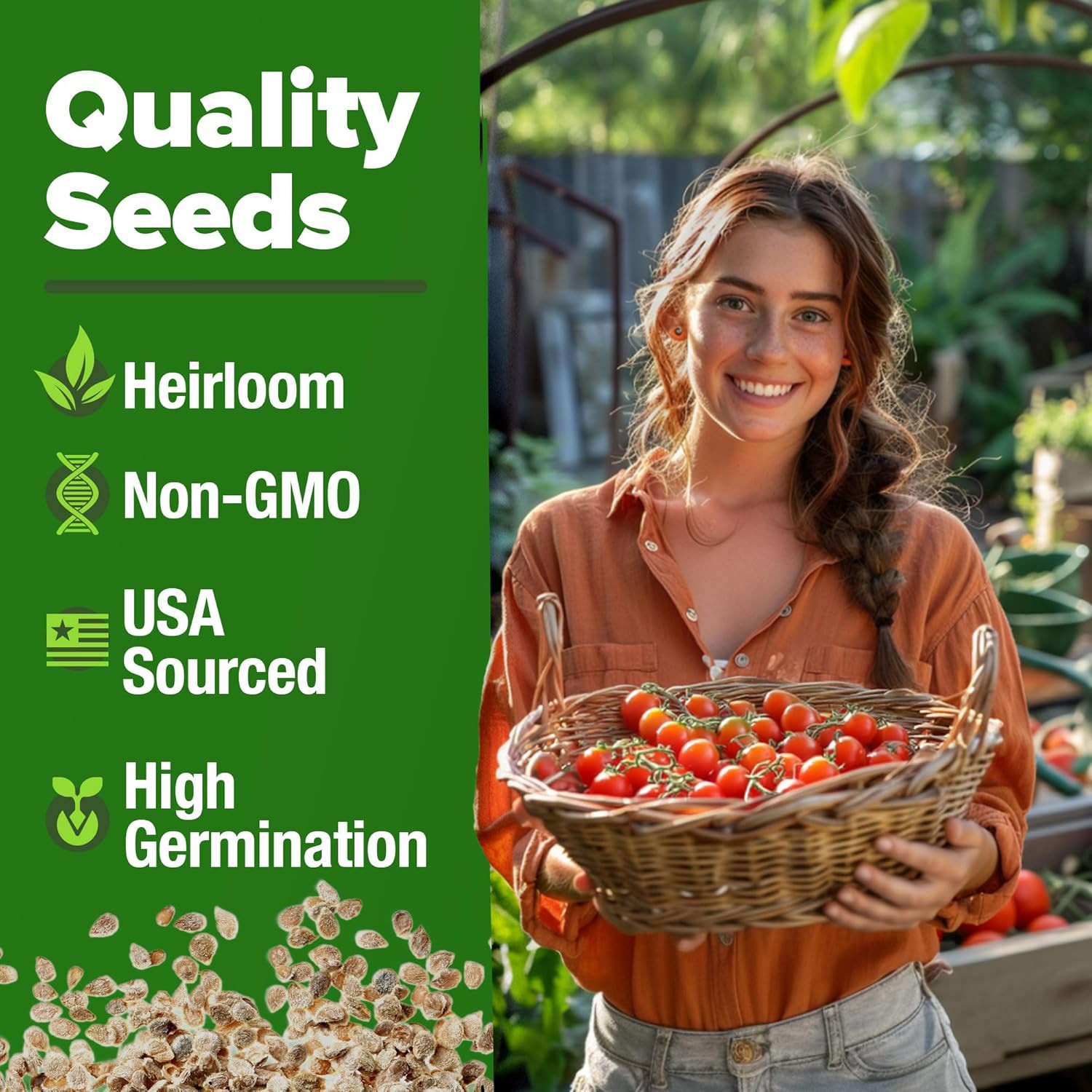 Large Red Cherry Tomato Seeds Pack of 500 Heirloom Vegetable Seeds