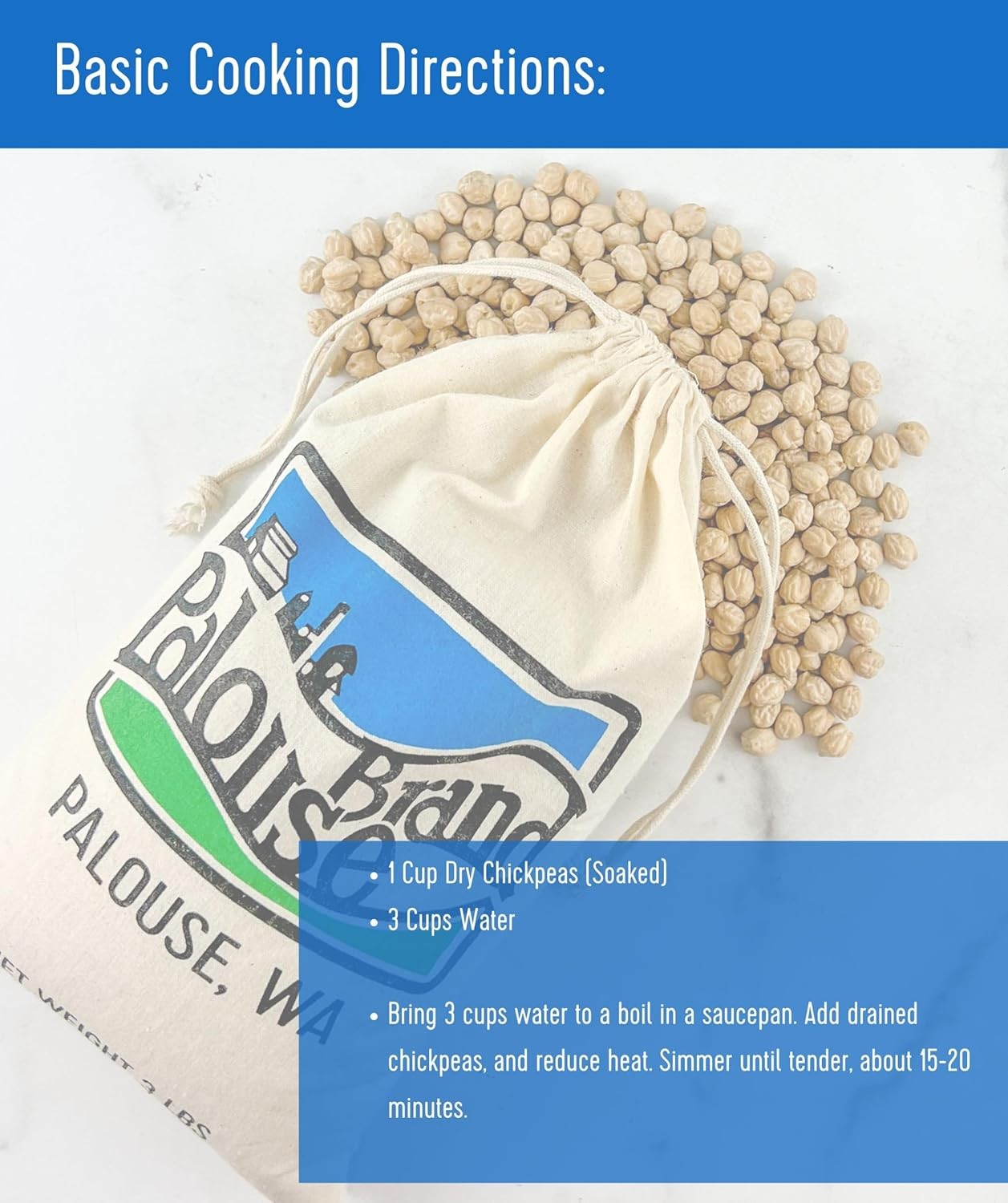 Glyphosate Residue Free Certified Organic Chickpeas Garbanzo Beans Non GMO