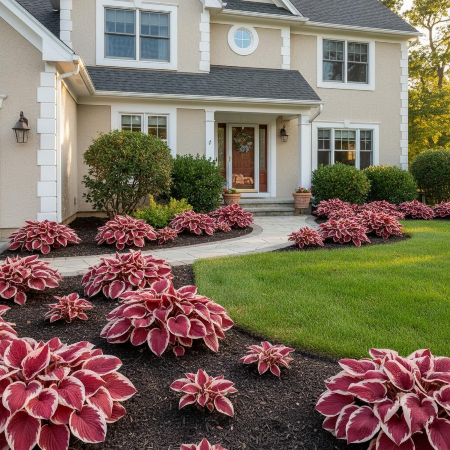 100+ Hosta Seeds for Planting Outdoors, Rare Perennial Flower White and Red