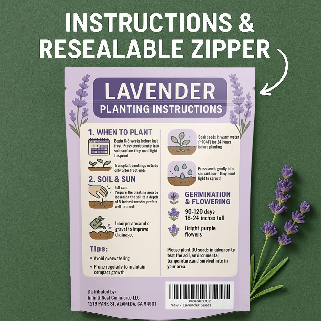20000+ Lavender Seeds Bulk- Non GMO Premium English Lavender Seeds for Planting