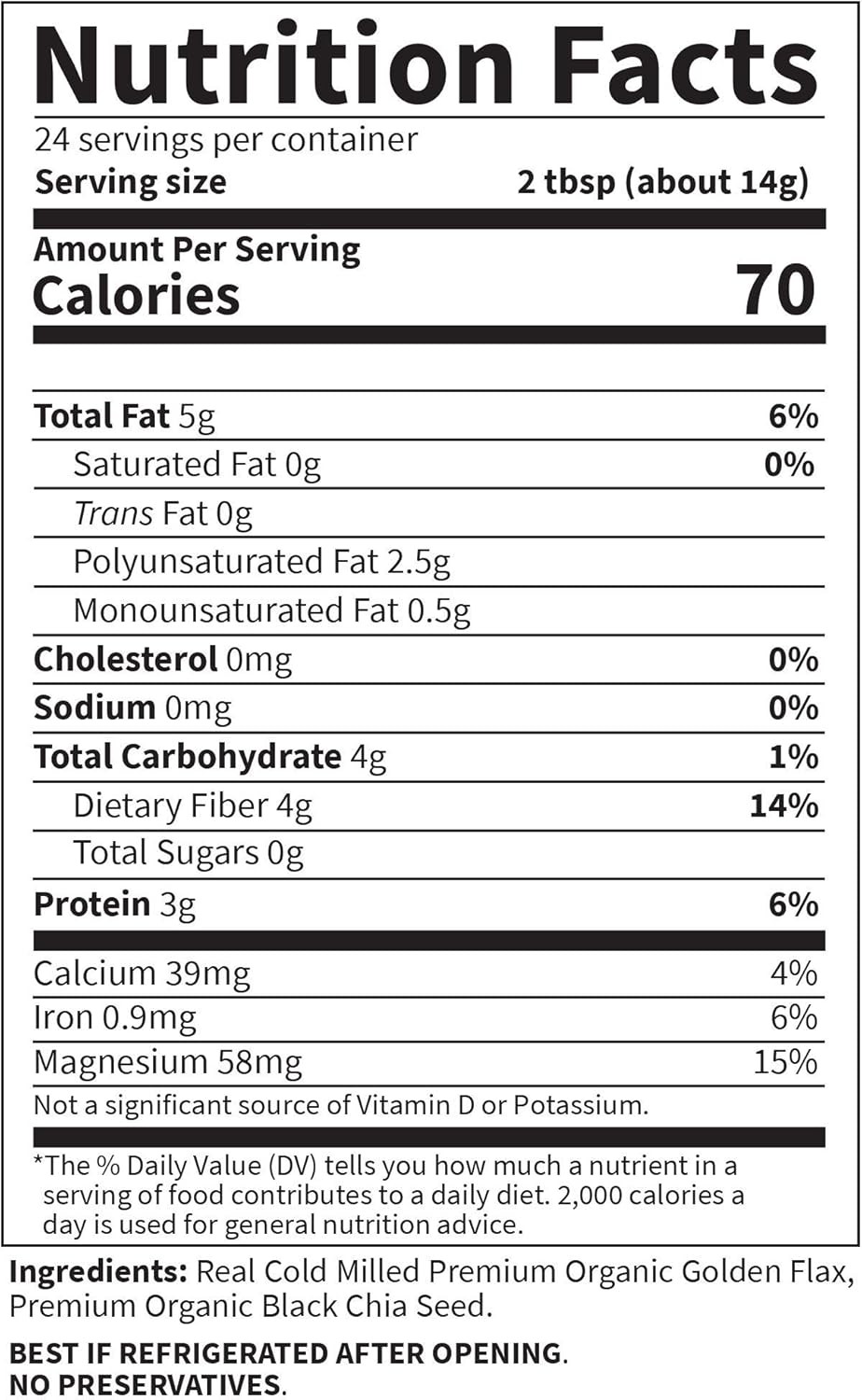 Garden of Life Organic Flax and Chia Seed Blend 24 Servings Non-GMO