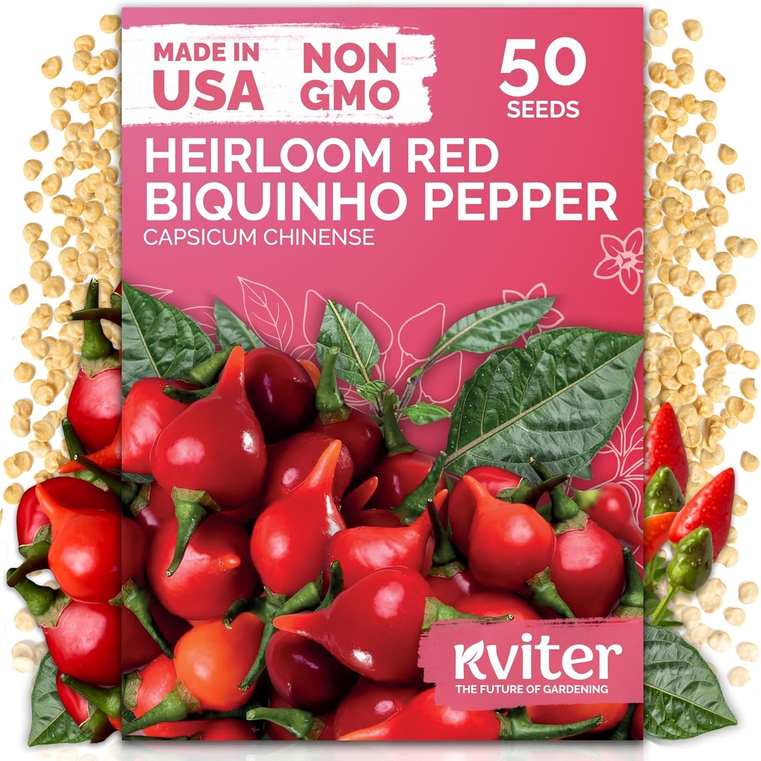 50 Compact Biquinho Pepper Seeds – Perfect for Limited Spaces & Vibrant Gardens