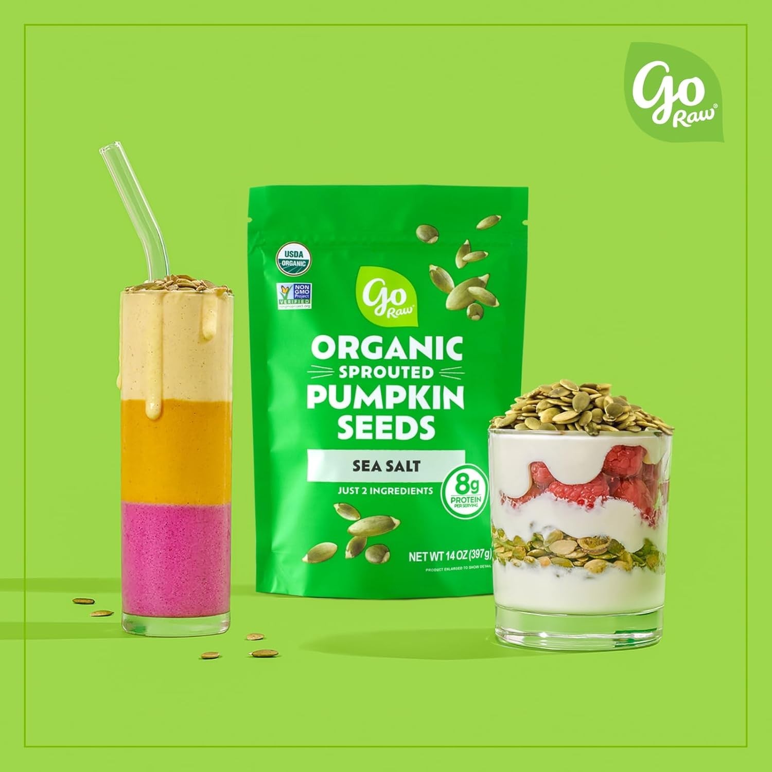 Savory Organic Sprouted Pumpkin Seeds, 14 Oz – Perfect for Snacking & Recipes