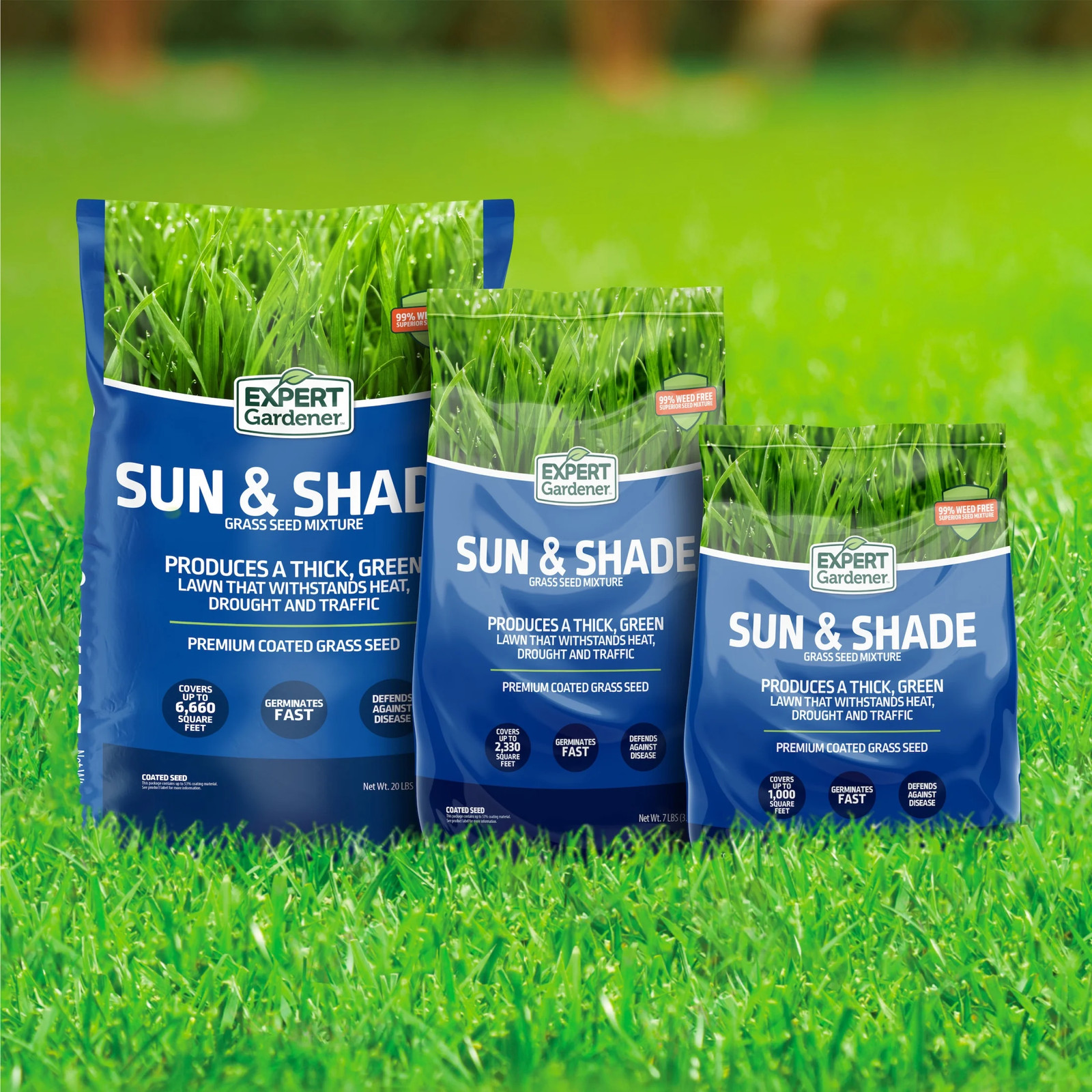 Grass Seed Sun Shade Mix 7 lb Lawn Seed Southern Heat Drought Resistant