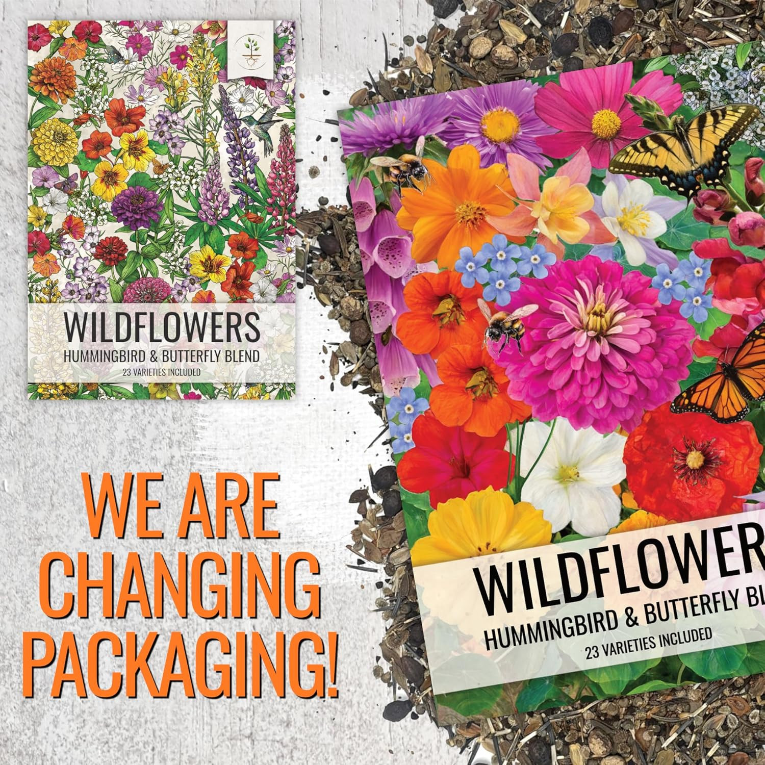 Wildflower Seeds Butterfly and Hummingbird Seed Mix 2 Ounce No Filler | 23 Varie