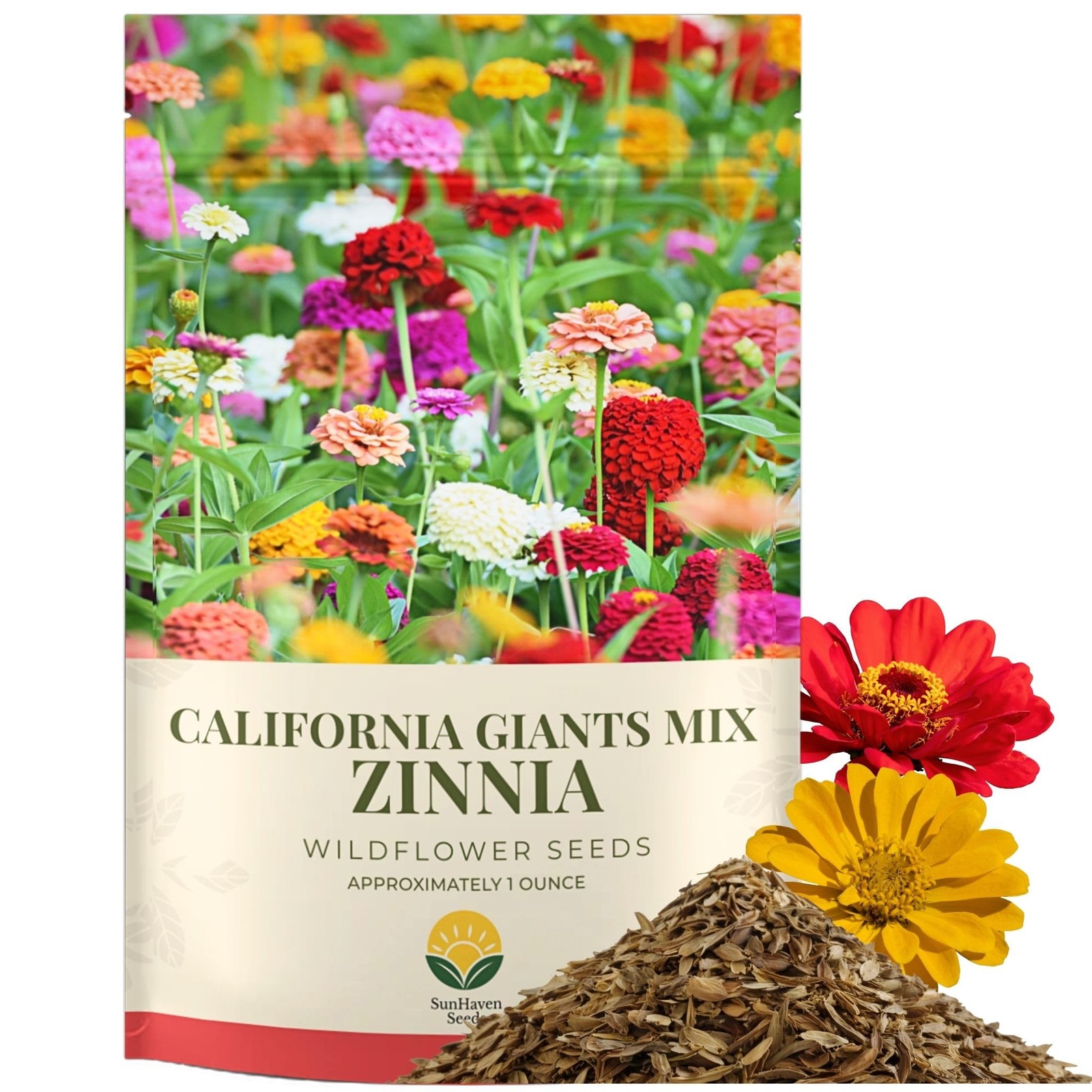 SunHaven Seeds 1 Ounce, Red, White, Pink, Yellow, Violet, and Orange