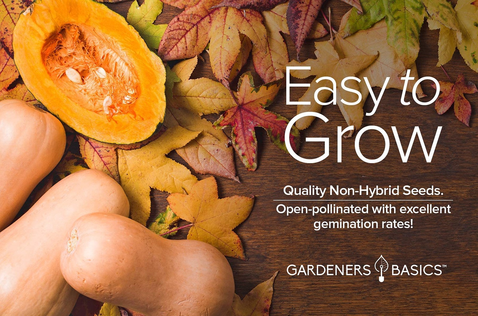 Gardeners Basics, Butternut Squash Seeds for Planting – Waltham Heirloom Non-…