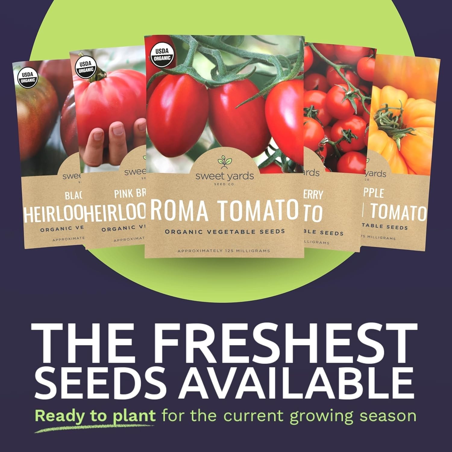 Ultimate Organic Tomato Seeds Variety – 5 Gourmet Packs for Indoor & Outdoor Use