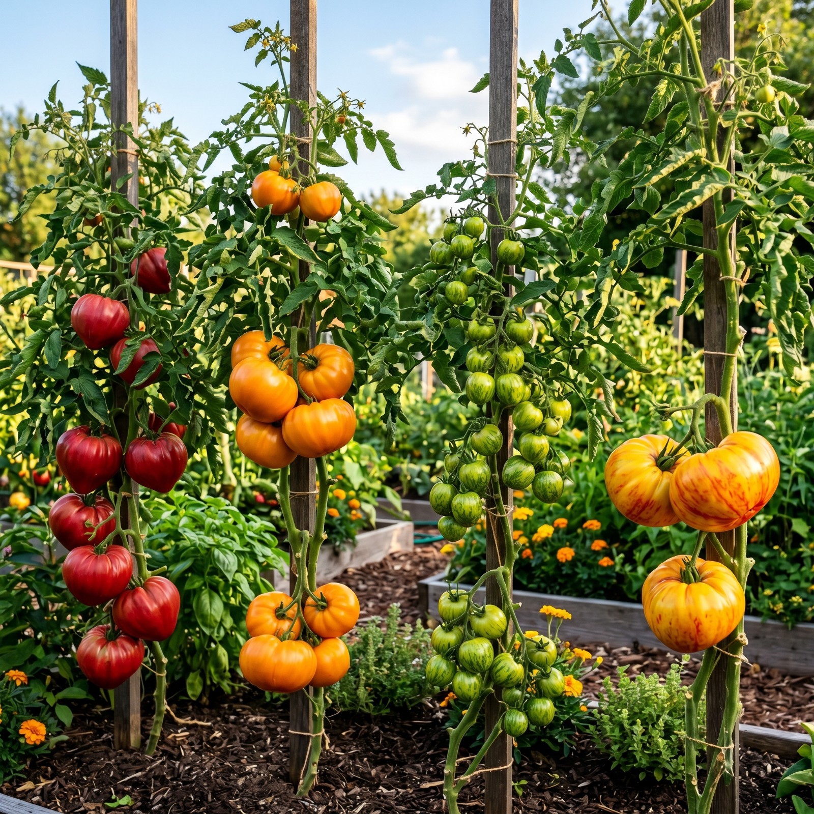 HEIRLOOM RAINBOW TOMATO Collection Oxheart Zebra Pineapple Kellogg’s 190 Seeds!