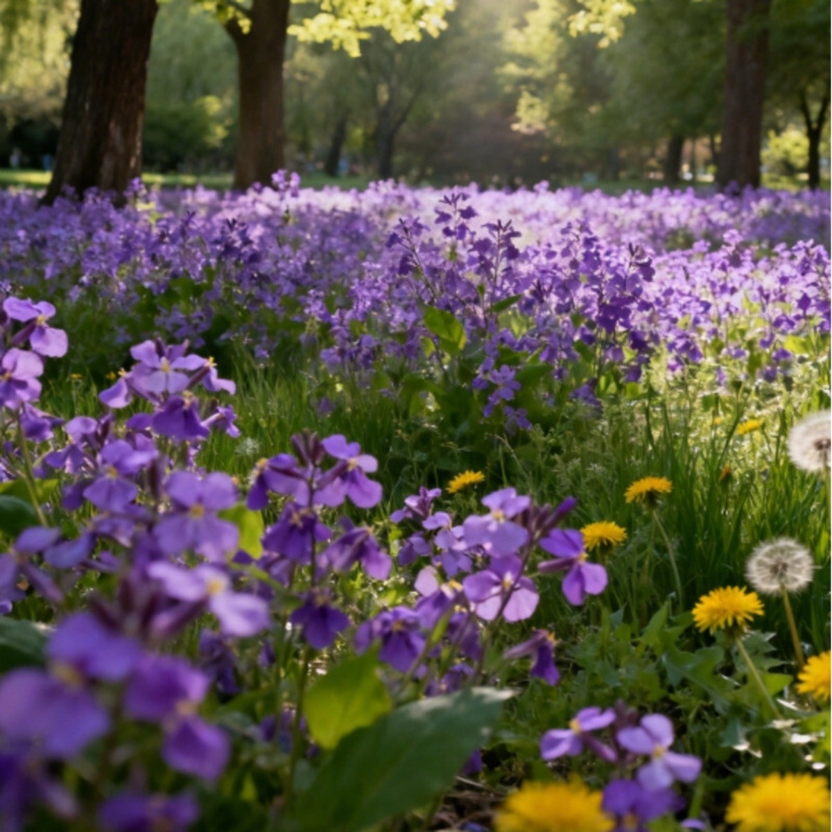 50Pcs February Orchid Flowers Seeds Orychophragmus Violaceus Annual Flower Seeds