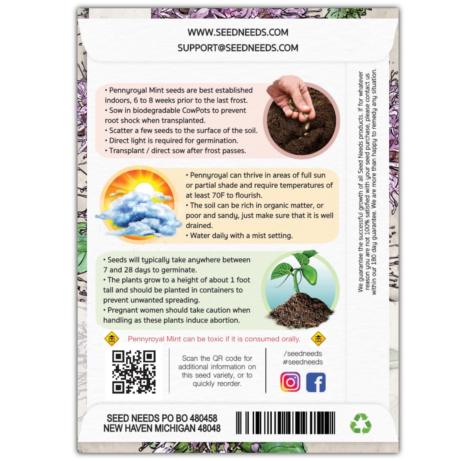 , Pennyroyal Mint Seeds – 1,000 Heirloom Seeds for Planting Mentha pulegium -…