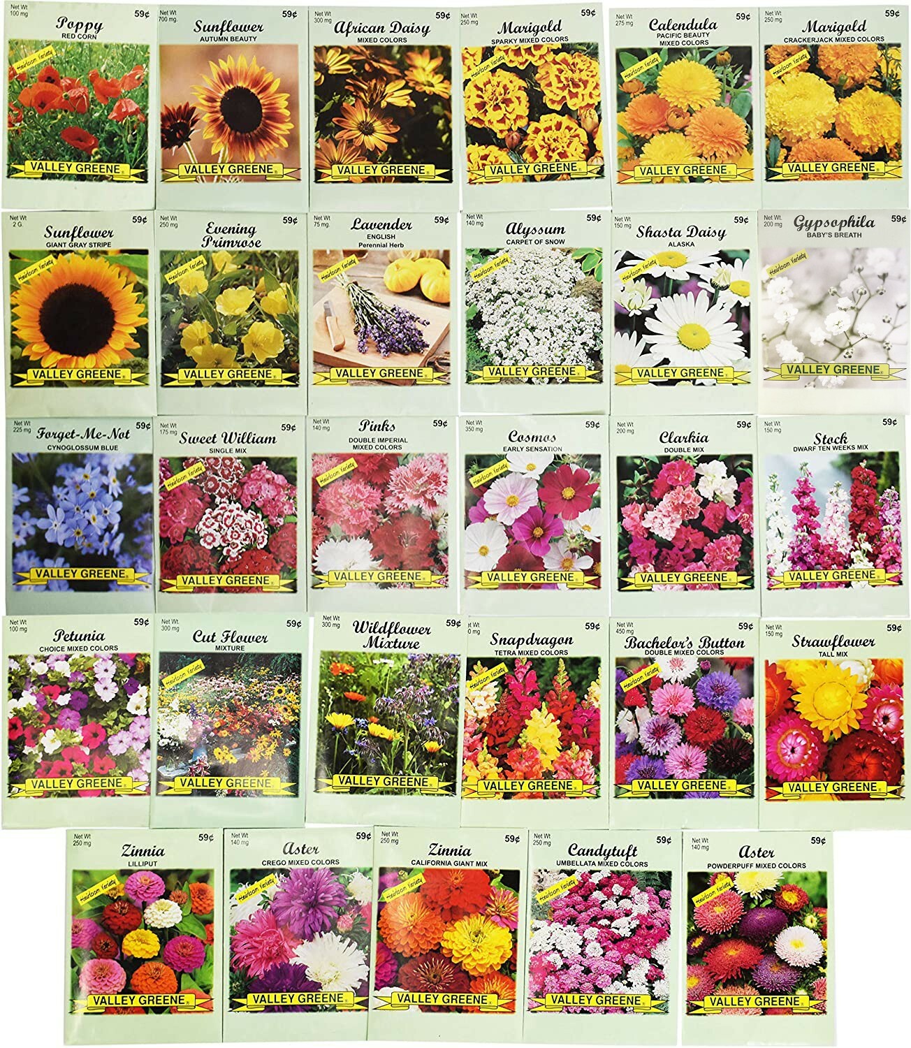 Set of 29 Black Duck Brand Flower Seed Packets – USA SEEDS – Non GMO