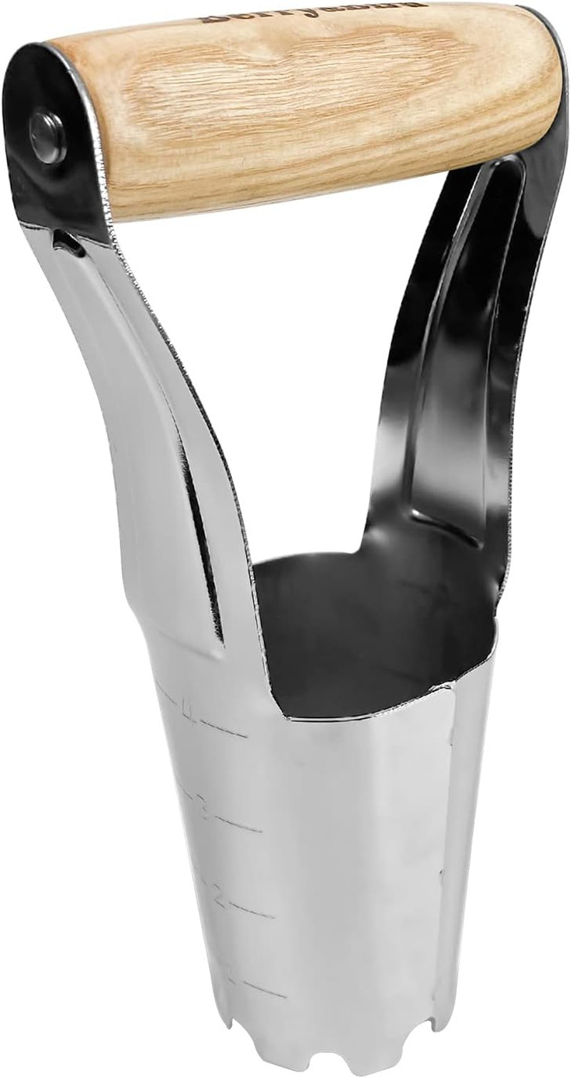 Berry& Garden Bulb Planter with 4 Inches Depth Mark, Stainless Steel Gardening B