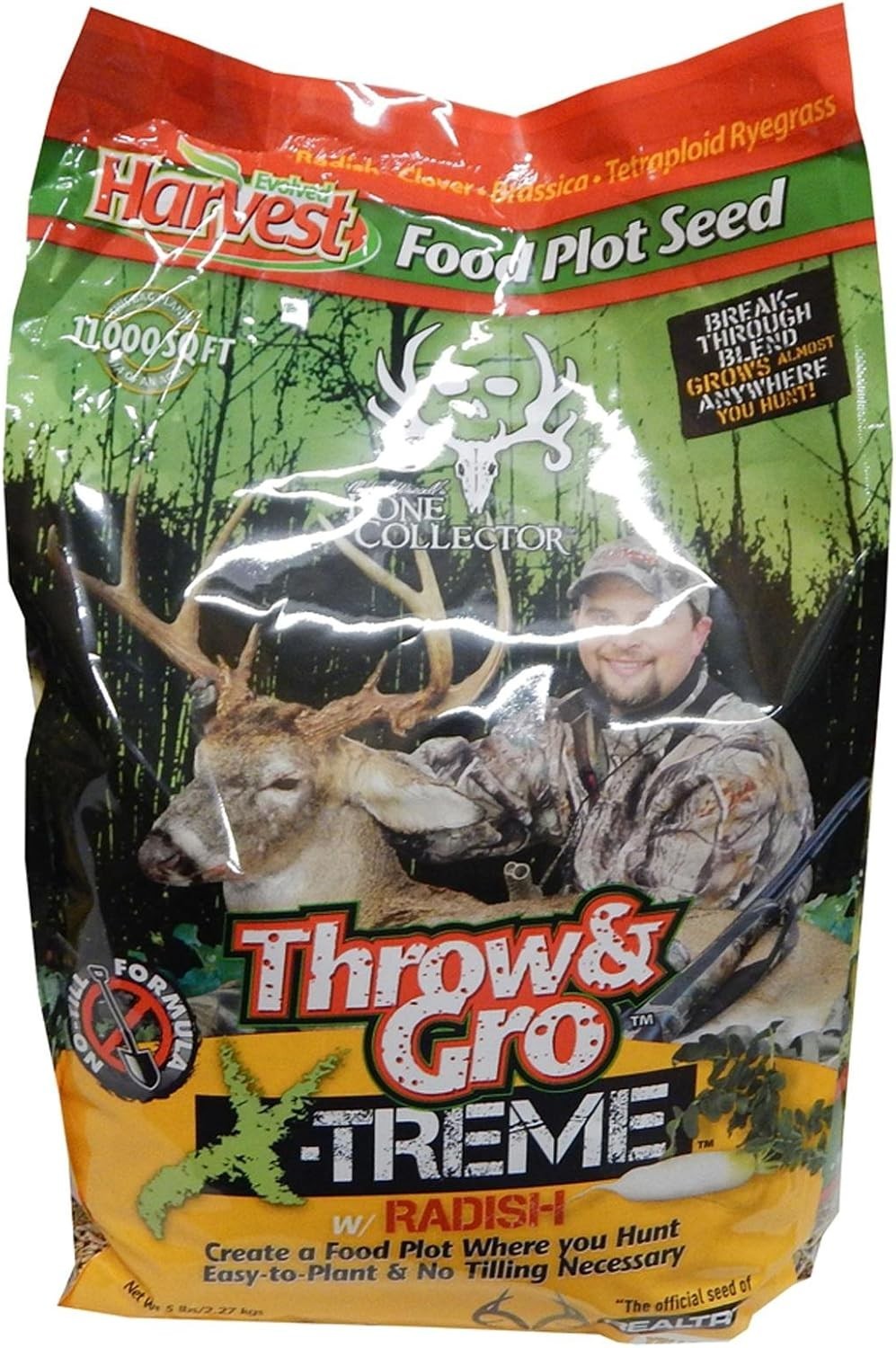 Habitats Throw & Gro X-treme Radish Forage – 5Lbs No-Till Deer Food Plot Seeds