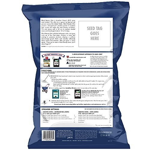 Premium Black Beauty Ultra Grass Seed – Cool Season Lawn Seed 25 lb for Lush Law