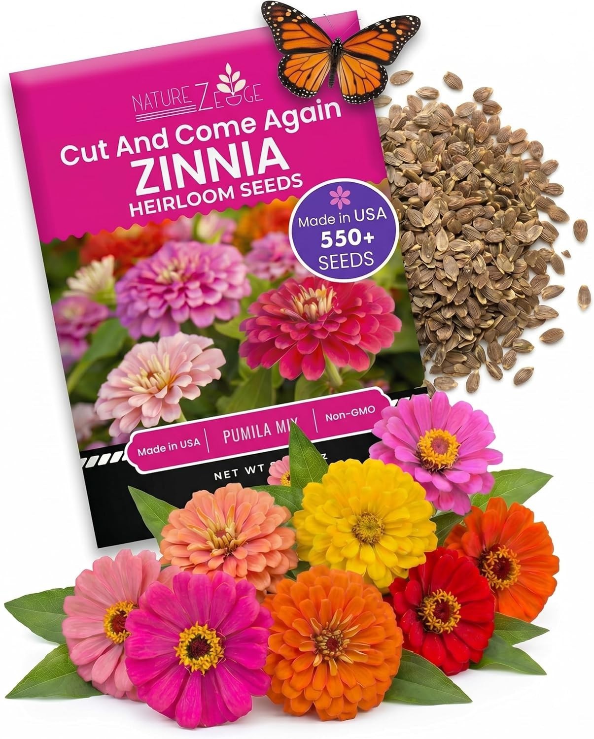 Zinnia Seeds for Planting Outdoors, Flower Seeds, Bulk Semillas De Flores par…