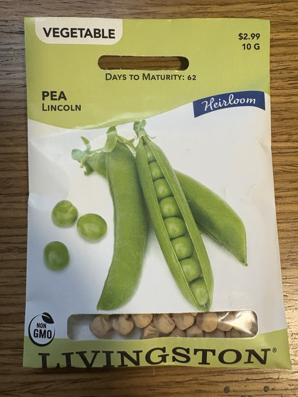 Livingston Seed Company Lincoln Pea Non-GMO Vegetable Seeds
