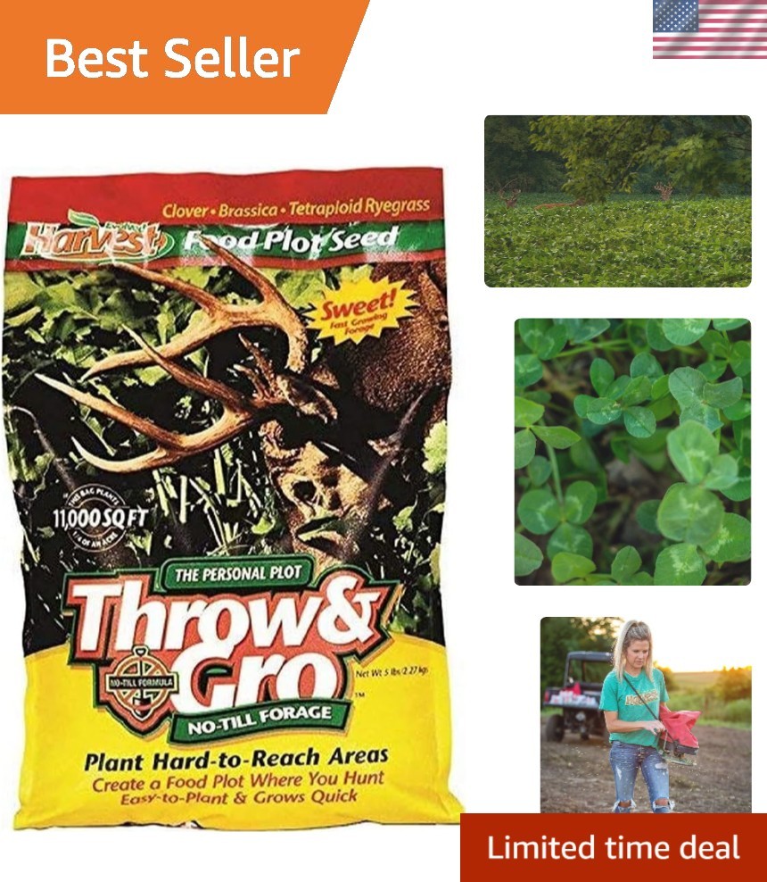 Evolved Harvest 5 Lbs Throw & Gro No-Till Deer Forage – High Germination Rates