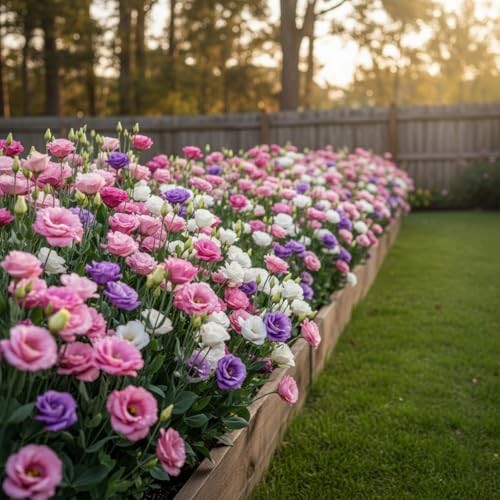 1000 Lisianthus Seeds for Planting, Mixed Color Eustoma Flower Seeds,