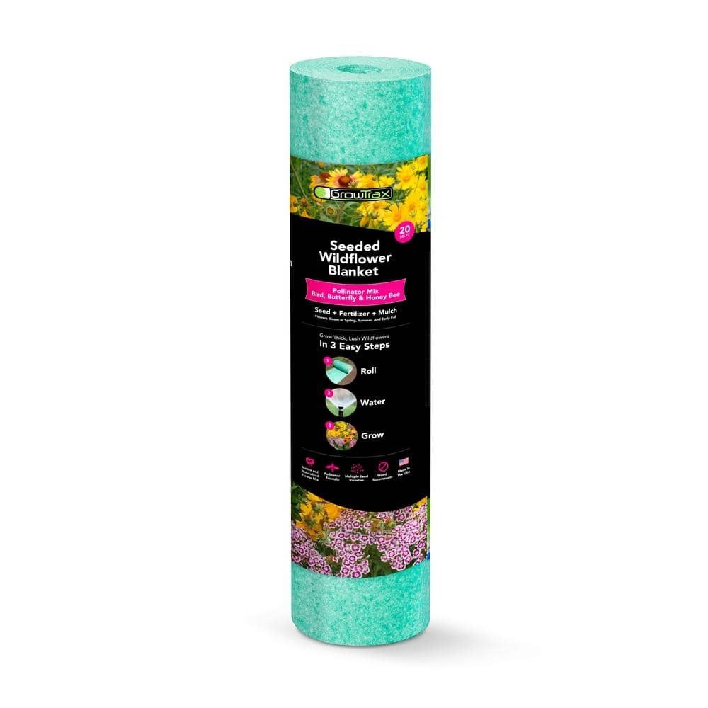 20 Sq. Ft. 3-In-1 Seeded Wildflower Blanket – Pollinator Mix