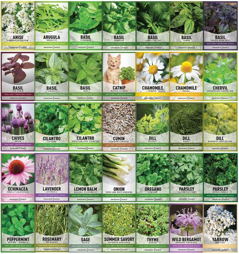 Heirloom Seeds Collection | 3-in-1 Seed Vault, Survival Seed, and Herbs 105 Vari