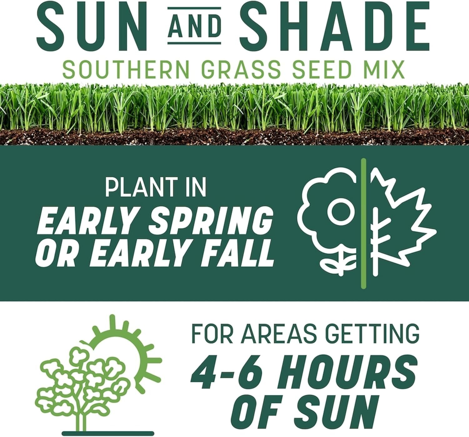 Tall Fescue Grass Seed Mix 7 lb for Sun & Shade – Perfect for Southern Lawns