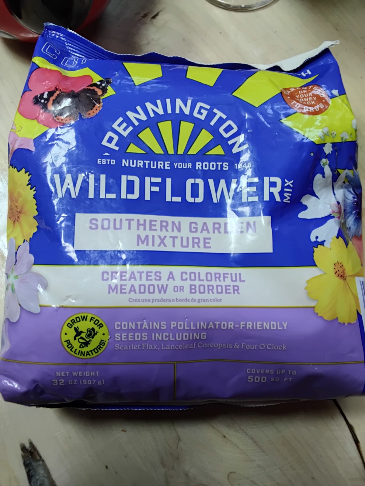 Pennington Wildflower Southern Garden Mixture, 32 oz., Scarlet flax,…