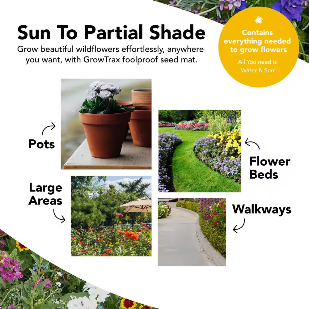 20 Sq. Ft. 3-In-1 Seeded Wildflower Blanket – Annual and Perennial