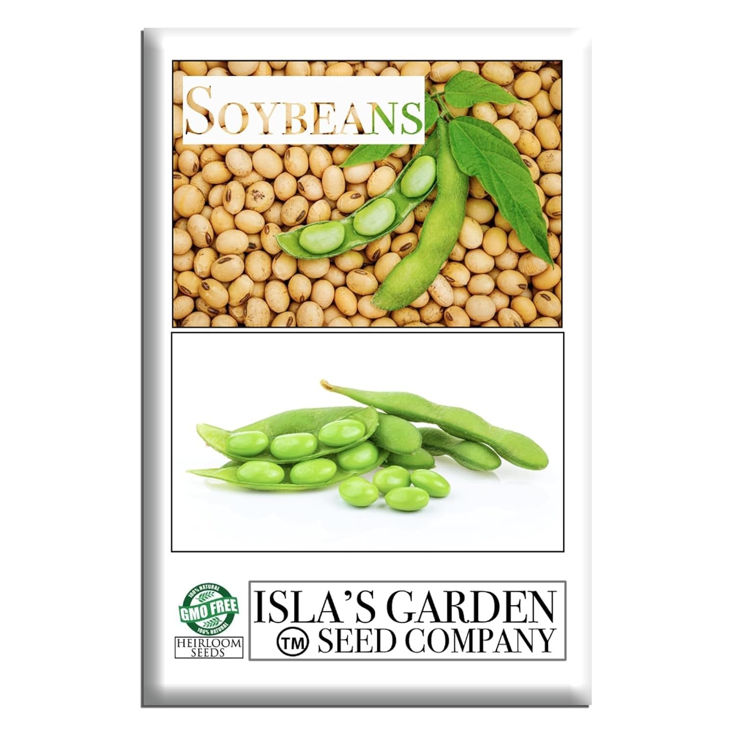 Isla’s Garden Non-GMO Soybean Seeds – 25 Heirloom Edible Beans for Growing